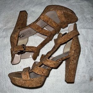 Women’s cork platform heels